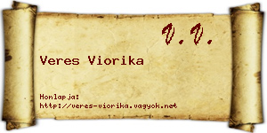 Veres Viorika névjegykártya